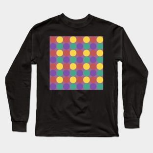 abstract colorful minimalist circle pattern Long Sleeve T-Shirt